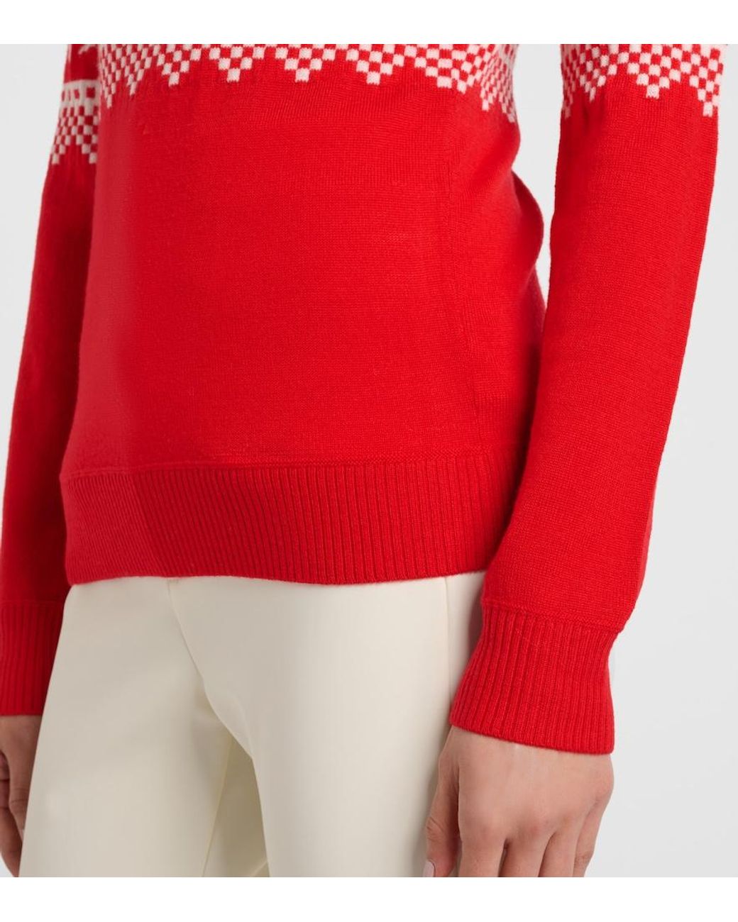Perfect Moment Red Holiday Roll Neck Sweater
