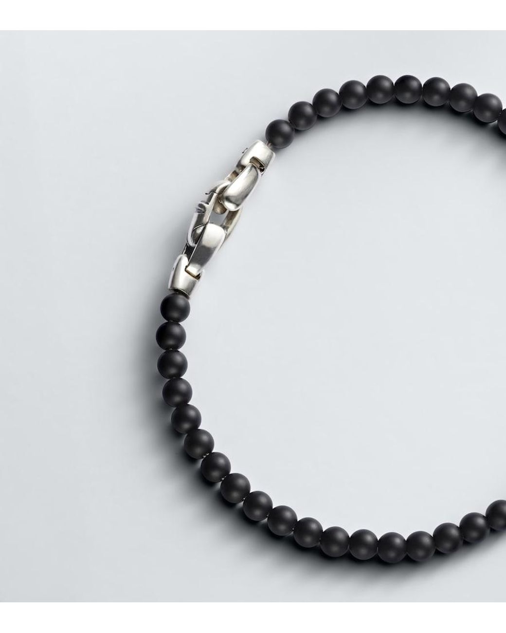 David Yurman Metallic Spiritual Beads Sterling Bracelet With Onyx for men