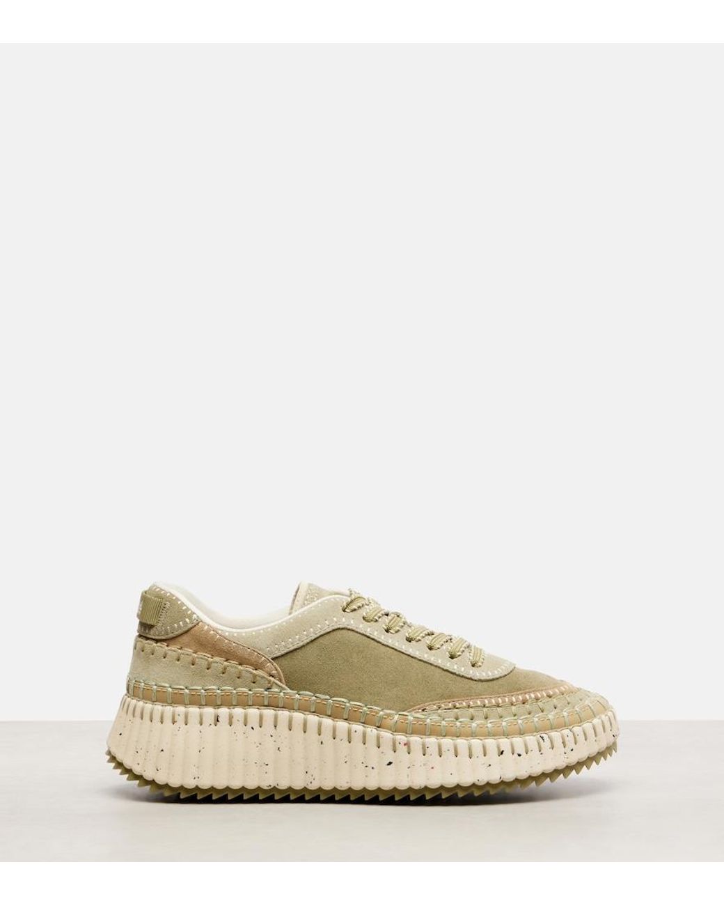Chloé Metallic Nama Suede Sneakers