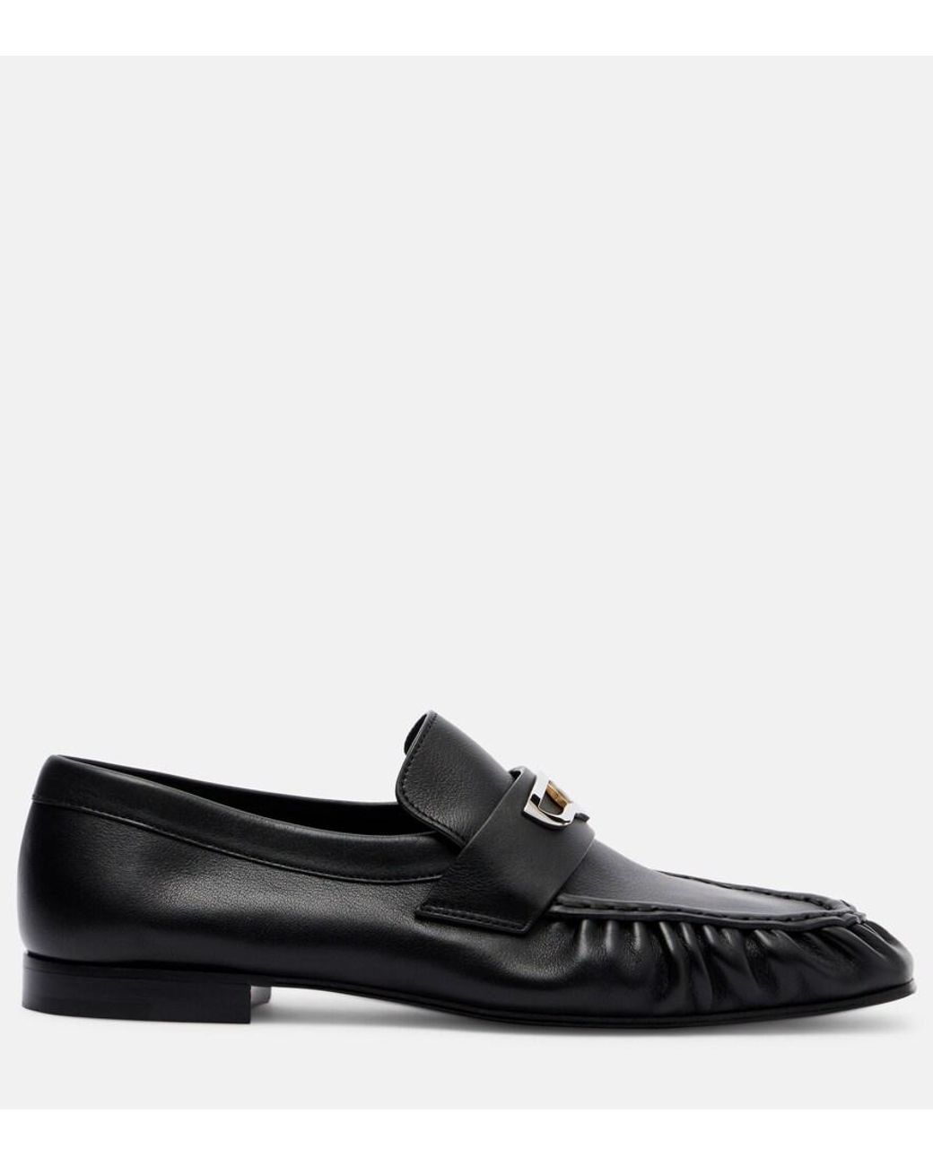 Christian Louboutin Black Mocallista Leather Penny Loafers