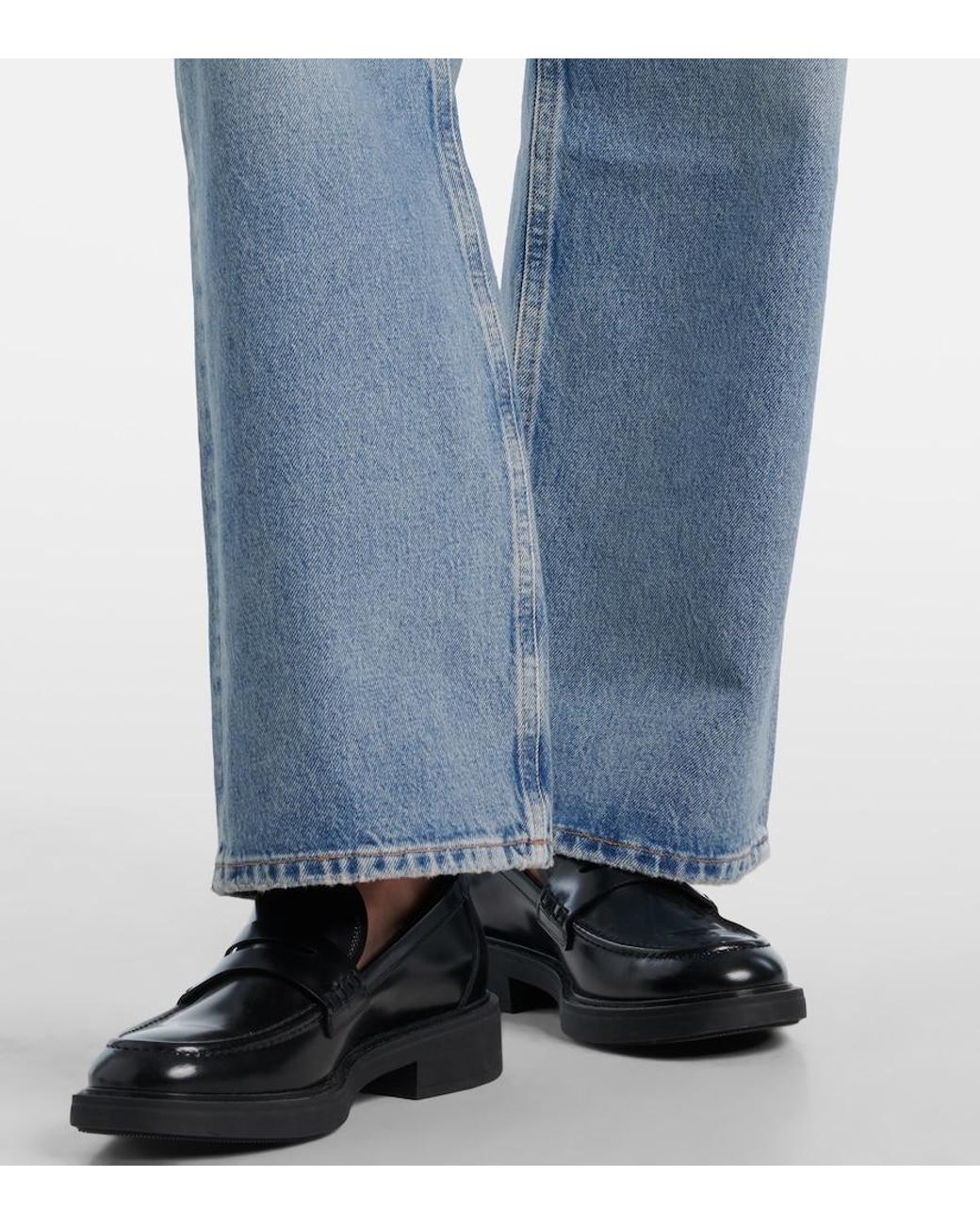 Citizens of Humanity Blue Lindz Low-Rise Straight Jeans