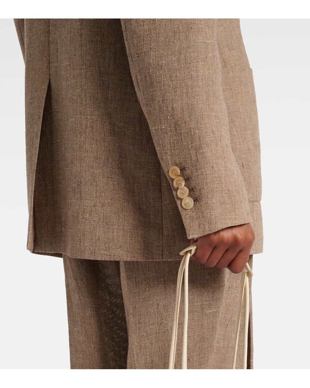 Loro Piana Brown Linen Blazer