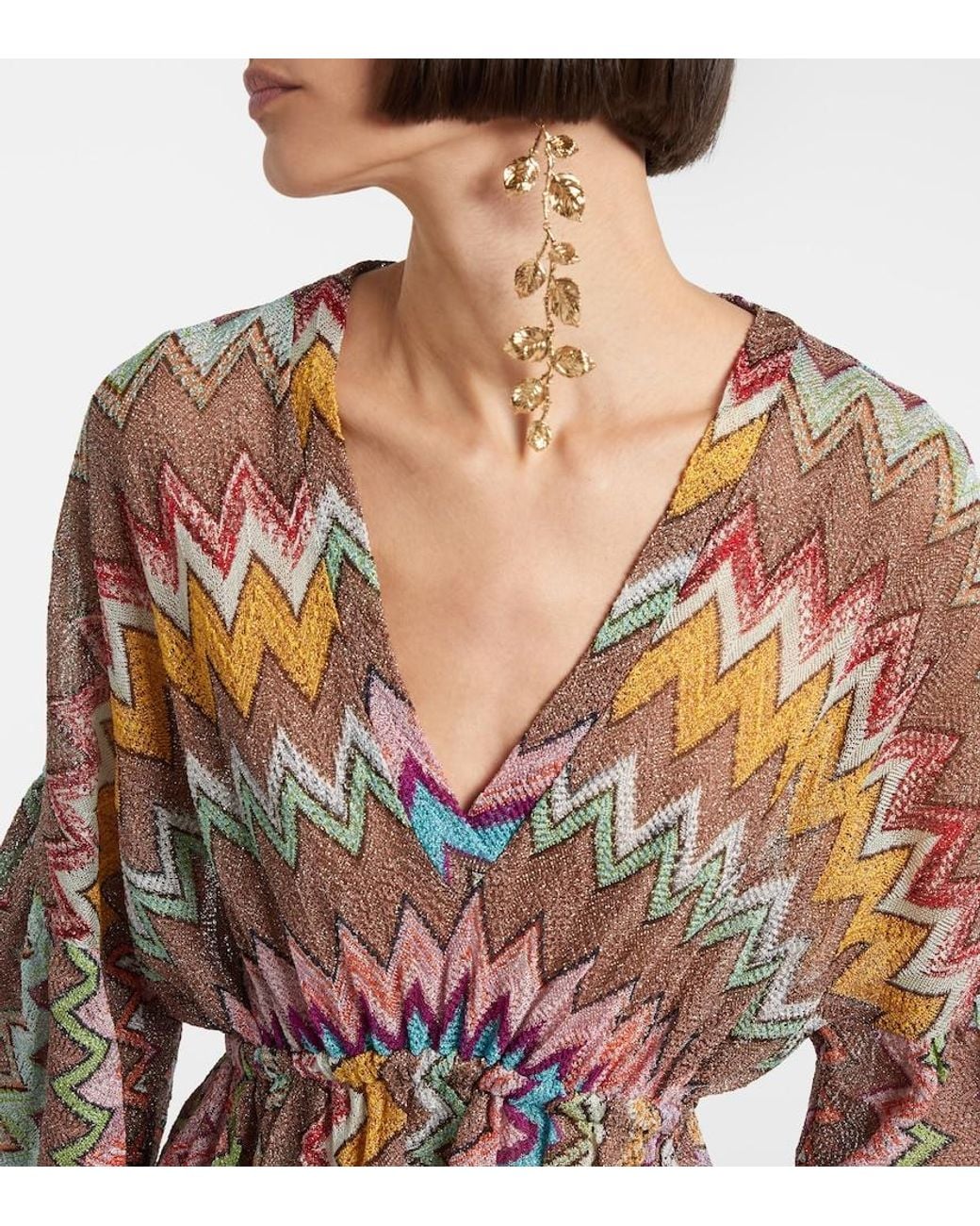 Missoni Multicolor Zigzag Lame Kaftan