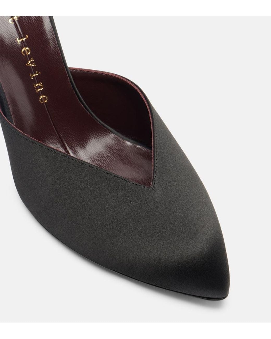 Herbert Levine Black Sitting Pretty Satin Mules