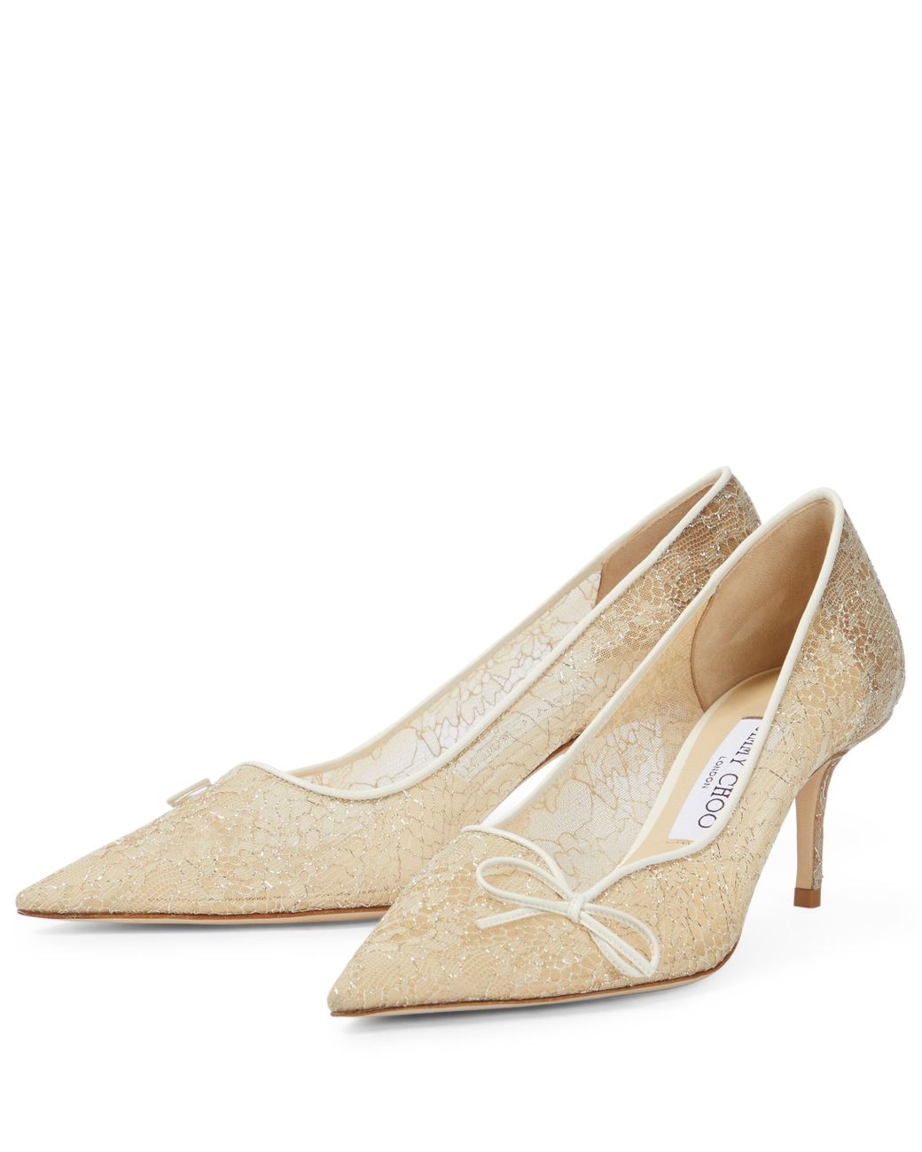 Jimmy Choo Cibelle 65 Lace Pumps in Natural | Lyst Canada