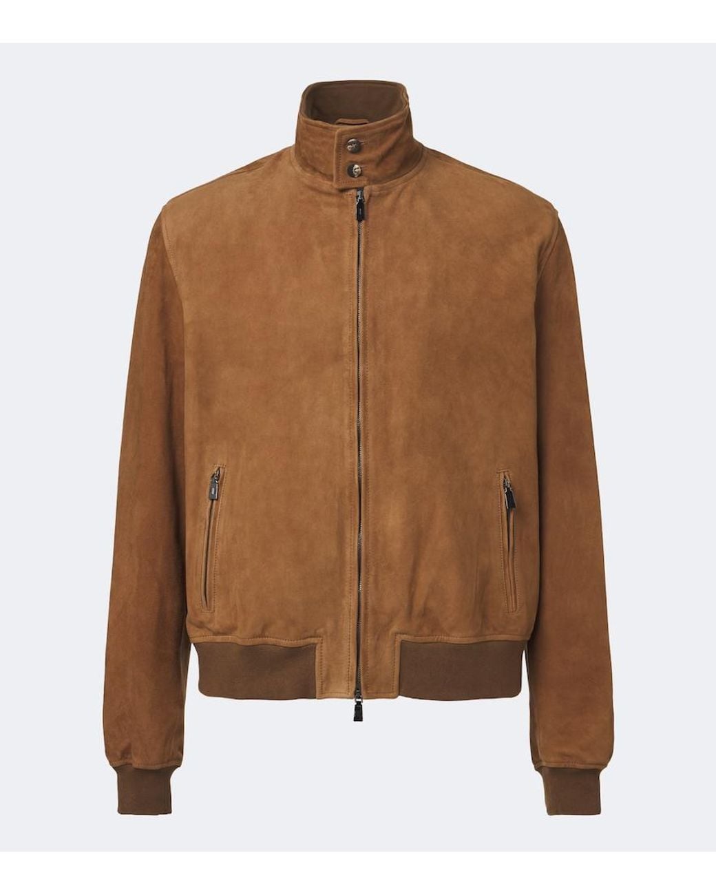 Frescobol Carioca Brown Canela Suede Jacket for men