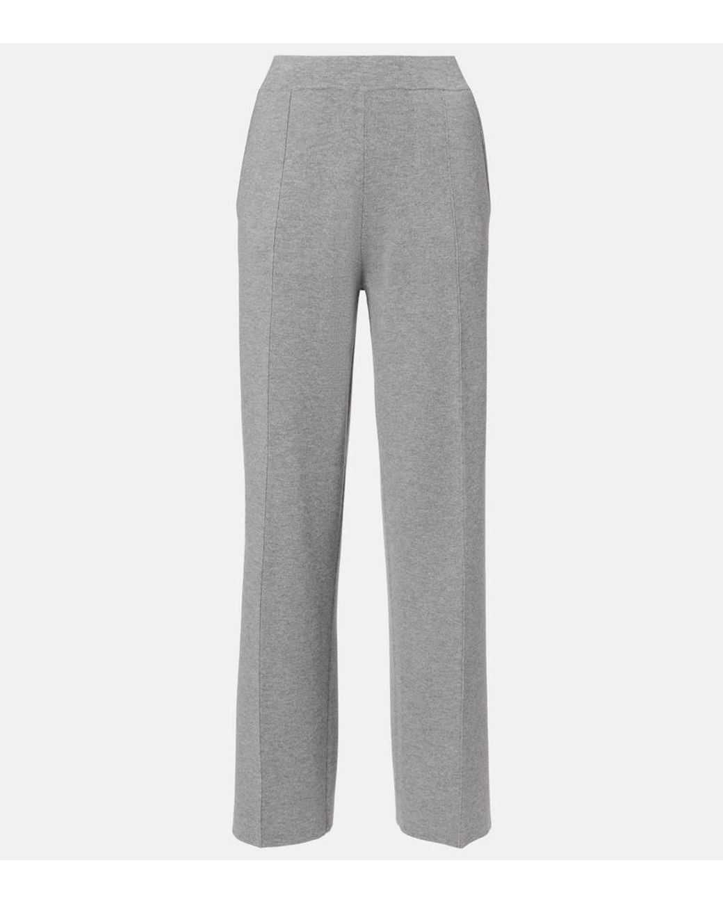 Max Mara Gray Arno High-Rise Sweatpants