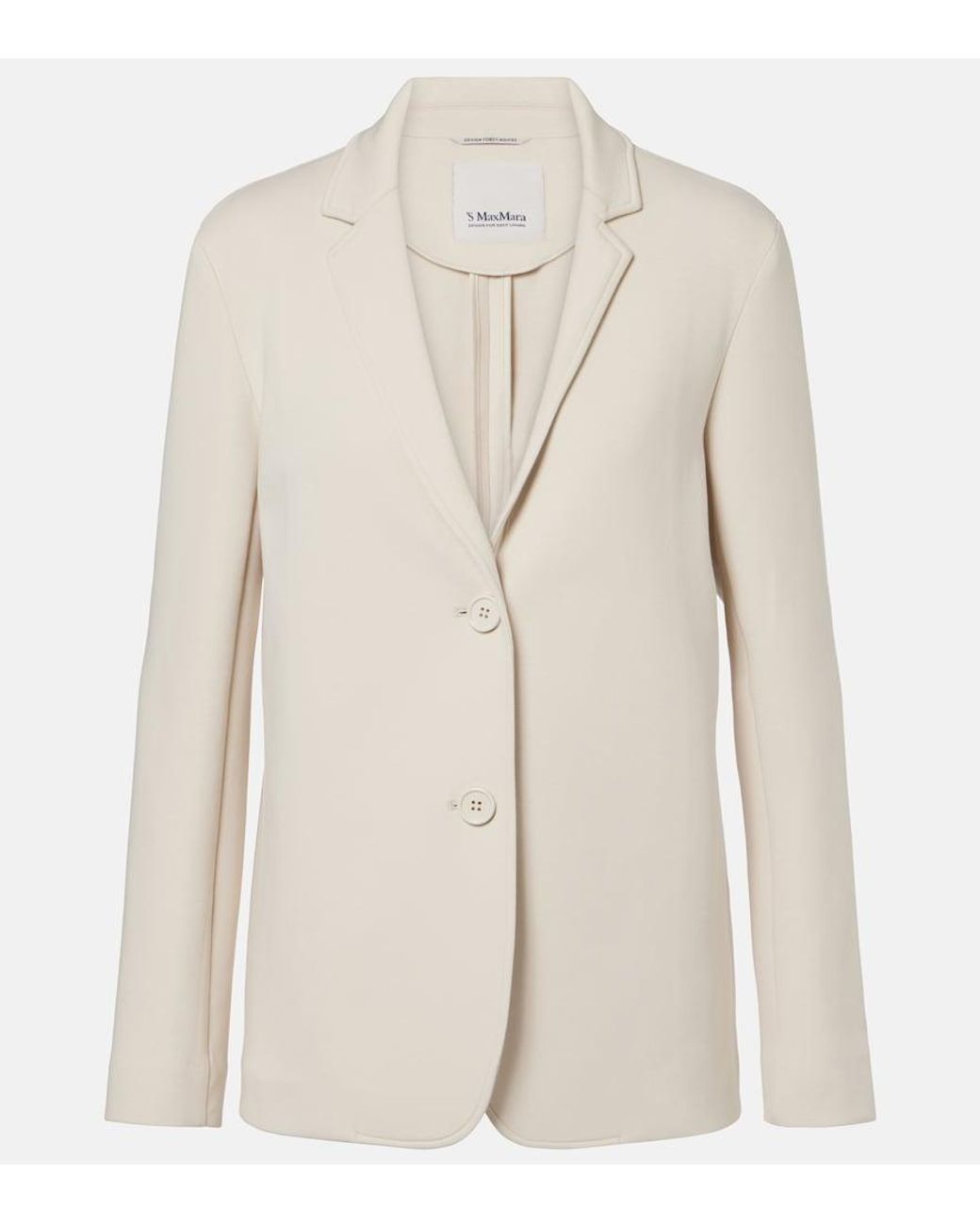 Max Mara Natural Max Mara Matollo Cotton-Blend Jersey Blazer