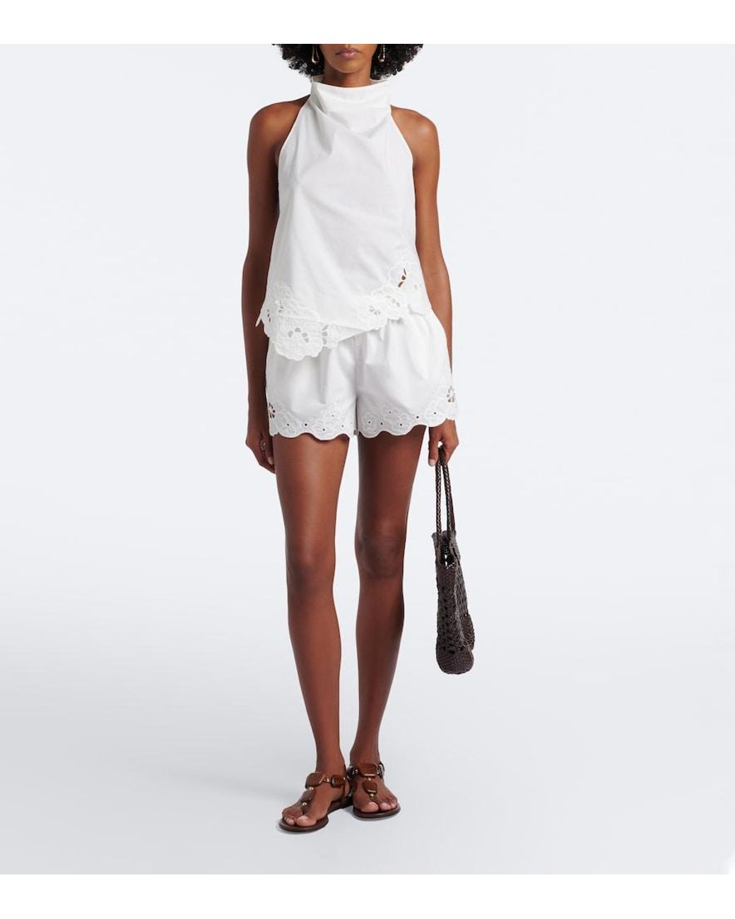 Sir White Klara Cotton Halterneck Top