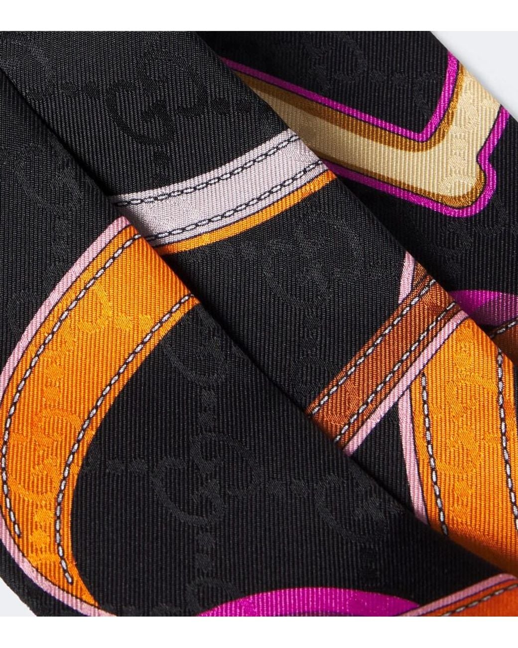 Gucci White Printed Silk Scarf