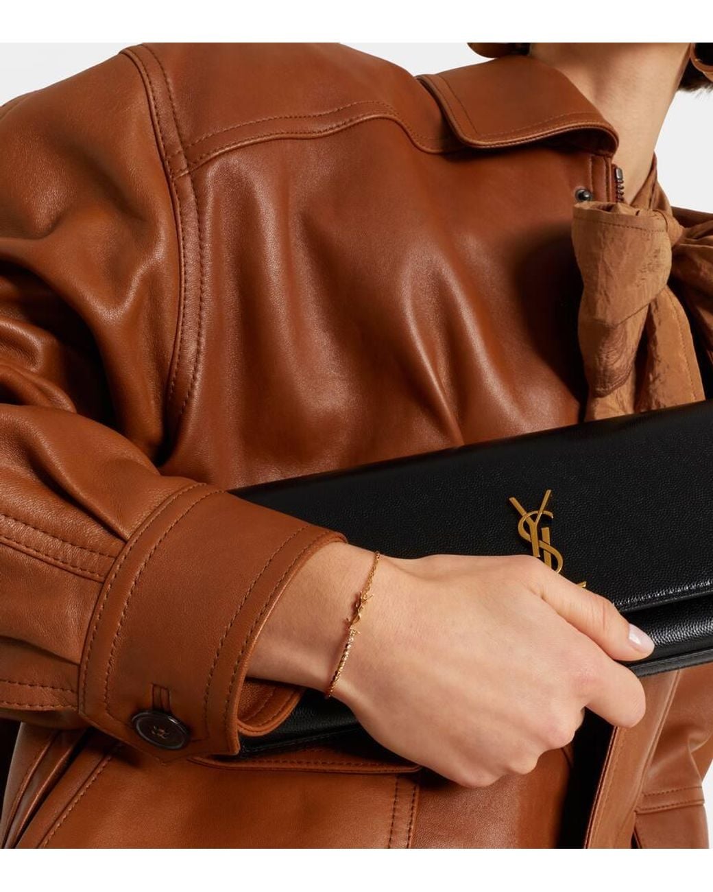 Pulsera Cassandre Adornada Saint Laurent de color Metallic