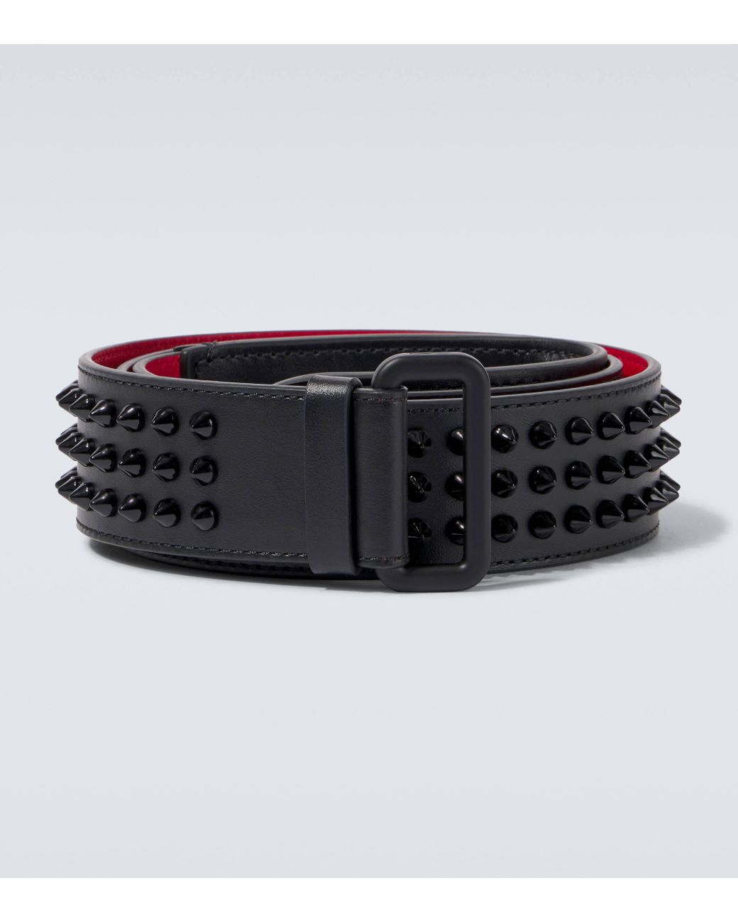 Christian Louboutin Loubi Spiked Leather Belt in Black for Men Lyst UK