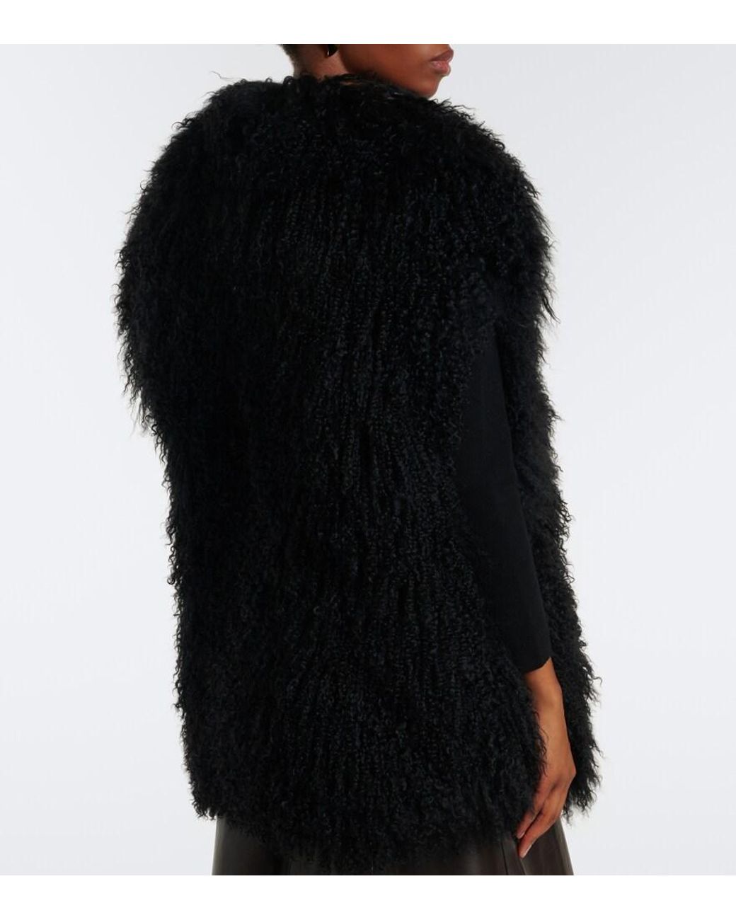 Yves Salomon Black Shearling Vest