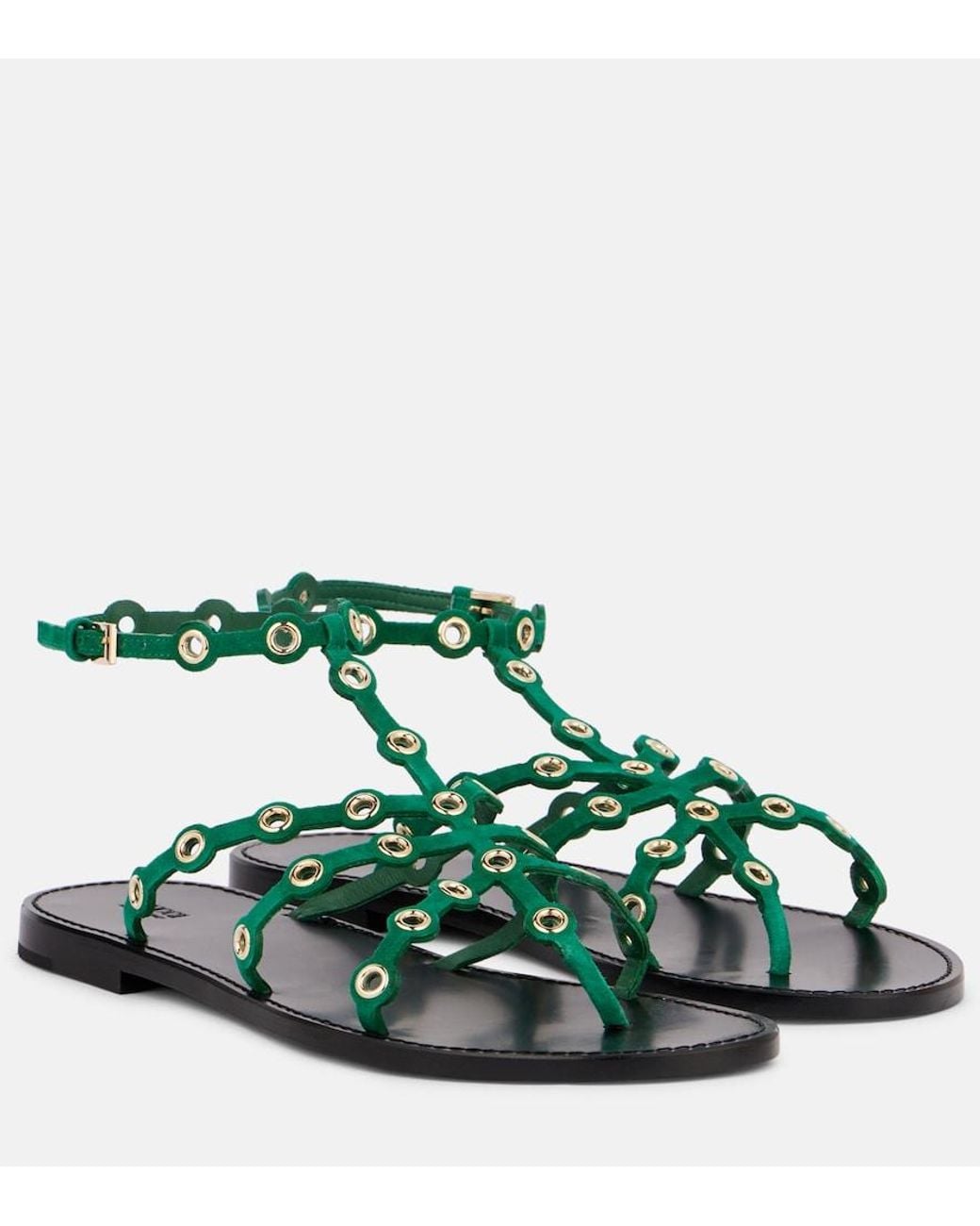 Emilio Pucci Green Emilio Suede Sandals