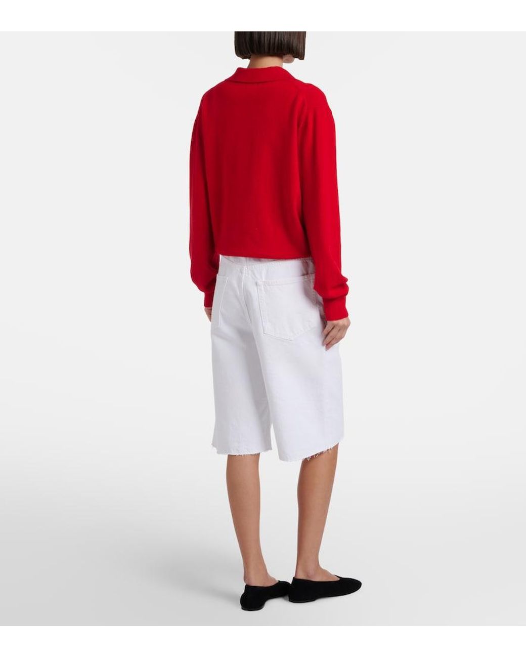 Rohe White Cotton Capri Jeans