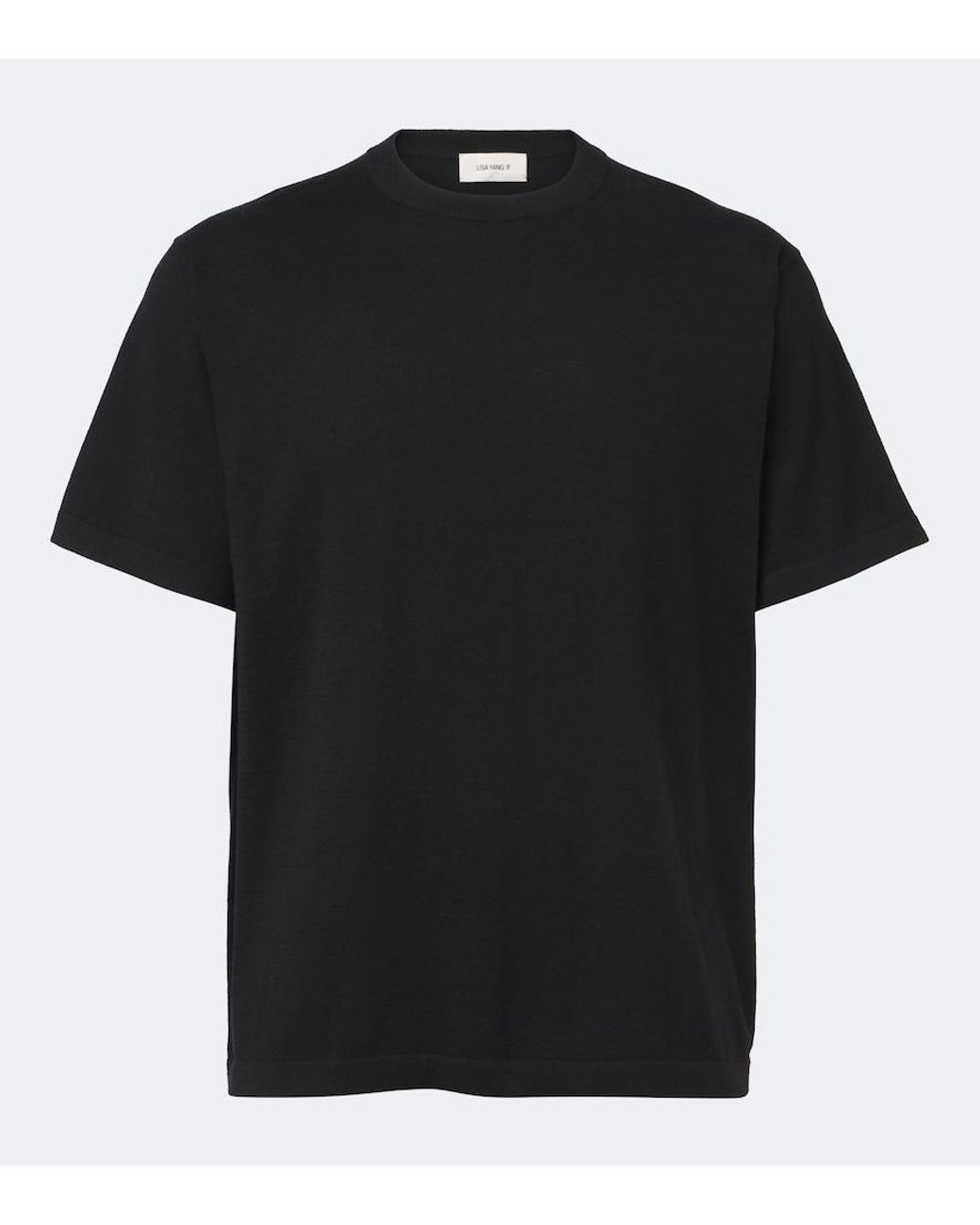 Lisa Yang Black Bradley Cotton And Cashmere T-Shirt for men