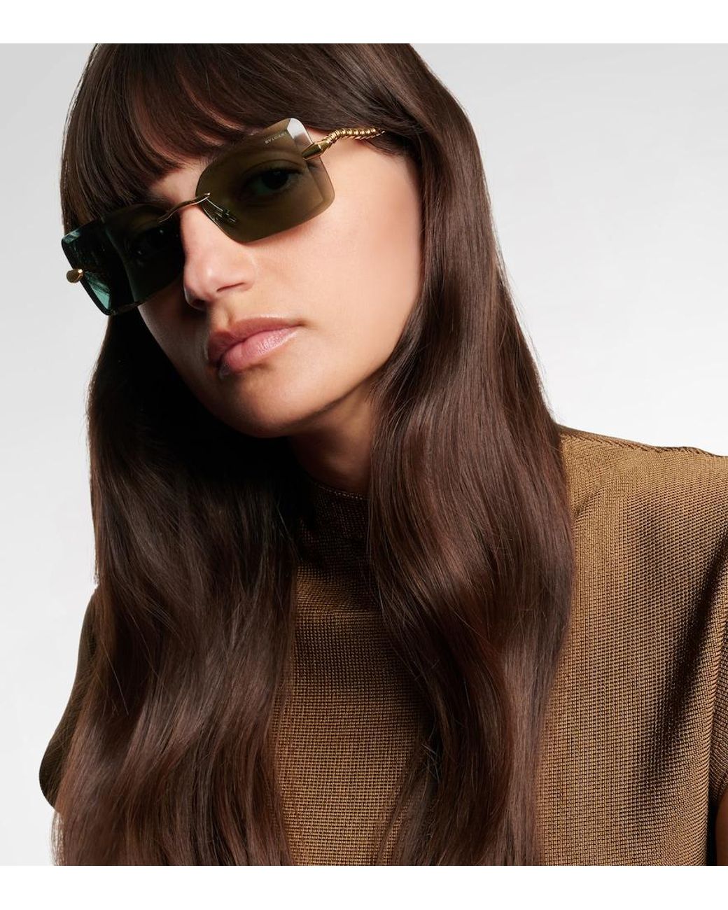 BVLGARI Blue Serpenti Viper Rectangular Sunglasses