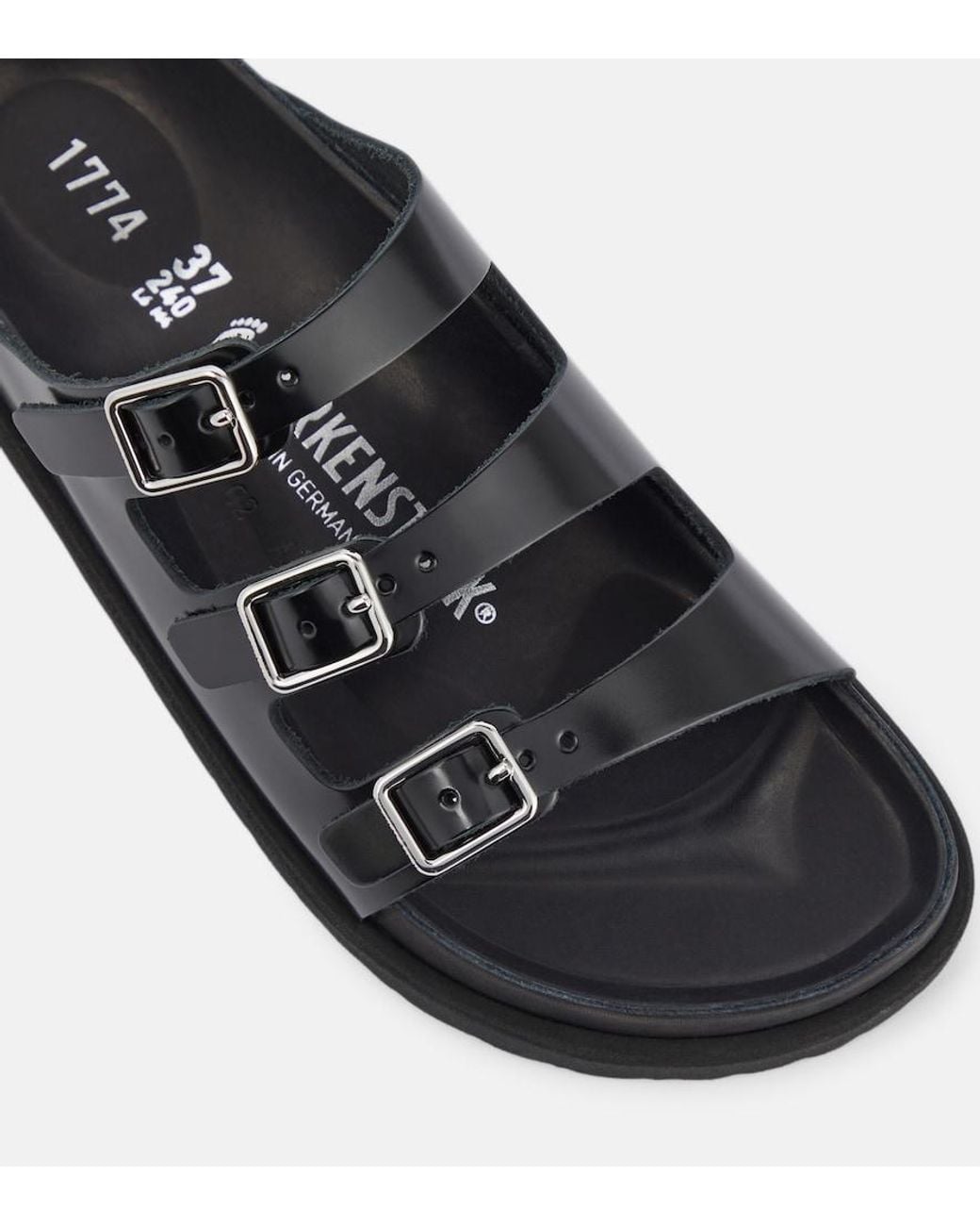 Birkenstock Black Florida Leather Sandals