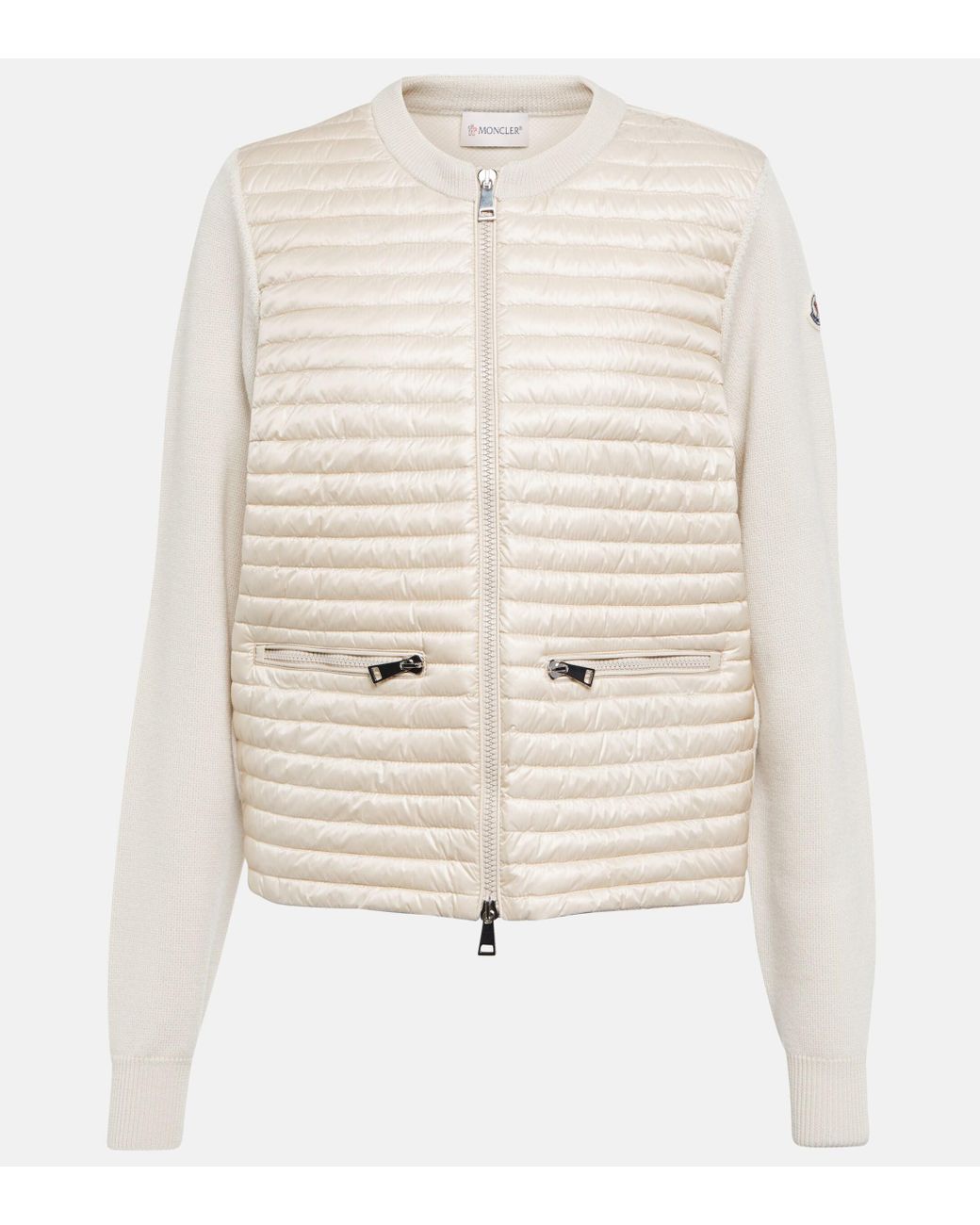 Moncler Jacke aus Wolle und Shell in Weiß | Lyst AT
