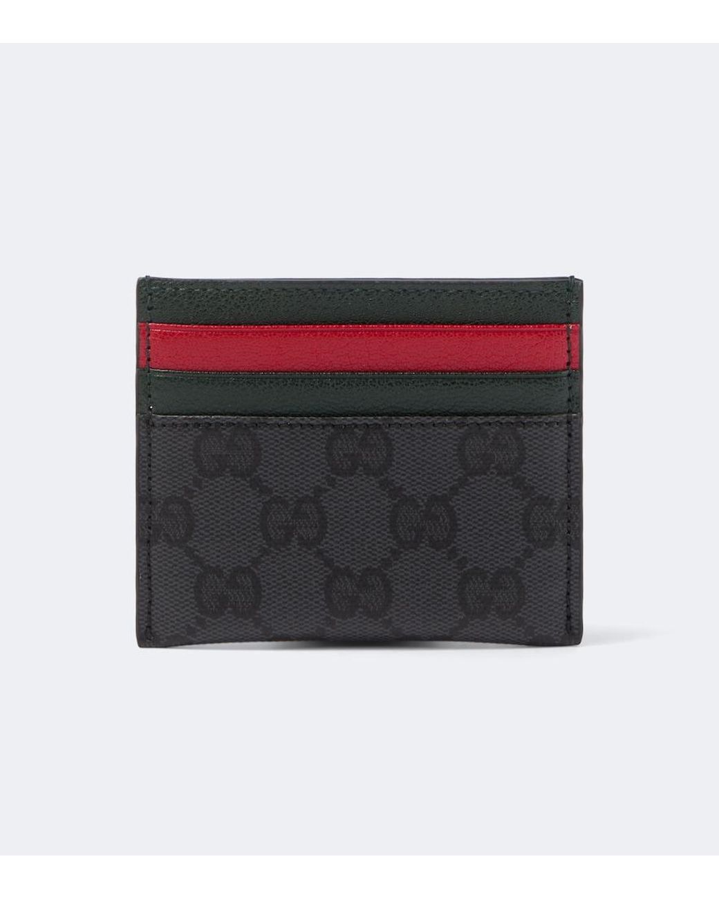 Gucci Red Gg Canvas Card Holder for men