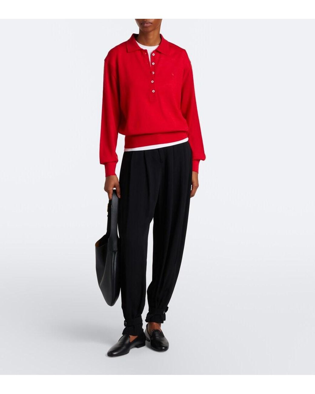 Polo Ralph Lauren Red Wool Polo Sweater