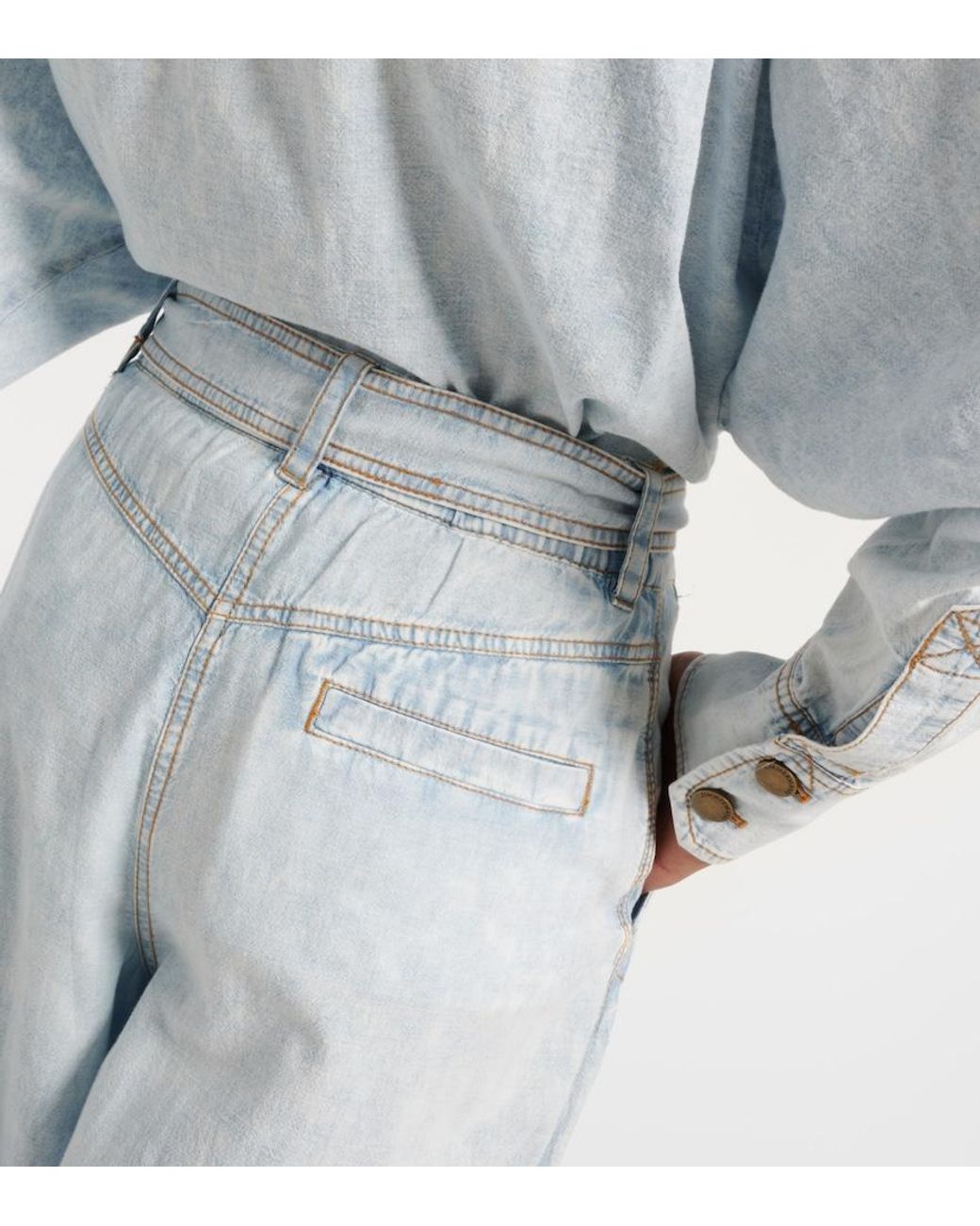 Zimmermann Blue High-Rise Wide-Leg Jeans