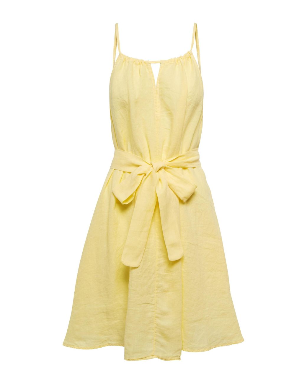 Velvet Leinen Minikleid Dora aus Leinen in Gelb Damen Bekleidung Oberteile Hemden 