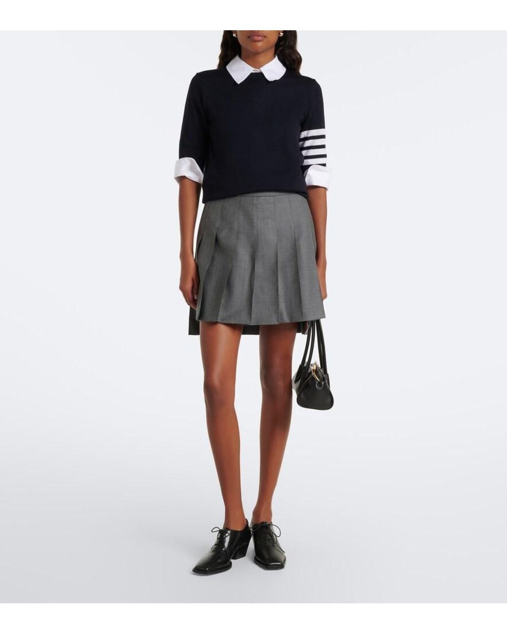 Thom Browne Black 4-Bar Wool Sweater