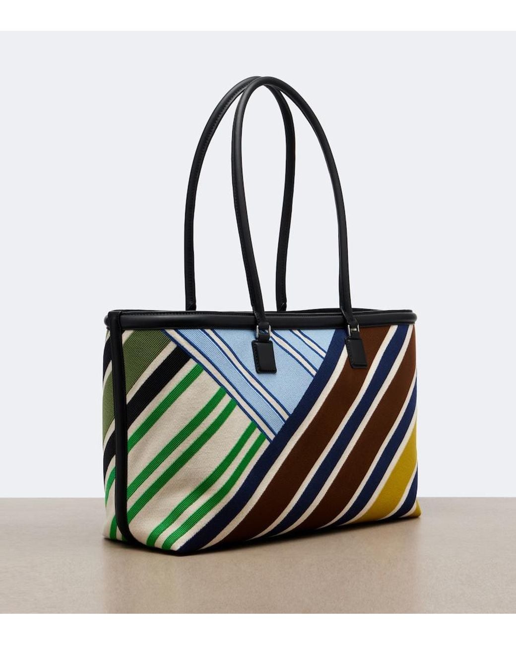 Loewe Blue Verano Large Embroidered Canvas Tote Bag