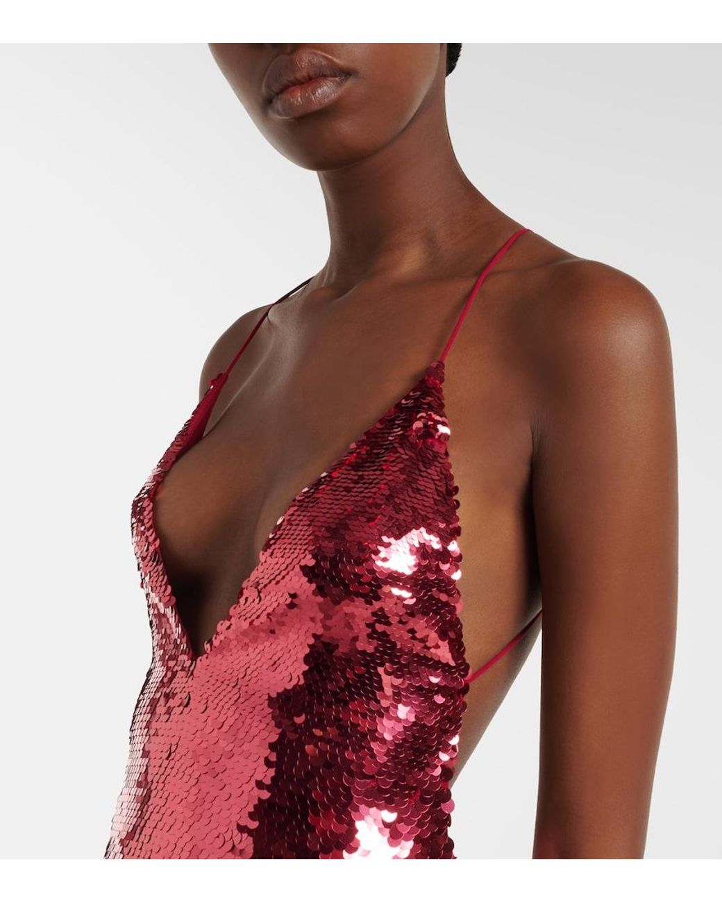 alex perry red sequin dress red long sleeve mini dress Long Sleeve Mini Dress in Stretch Crepe Alex Perry