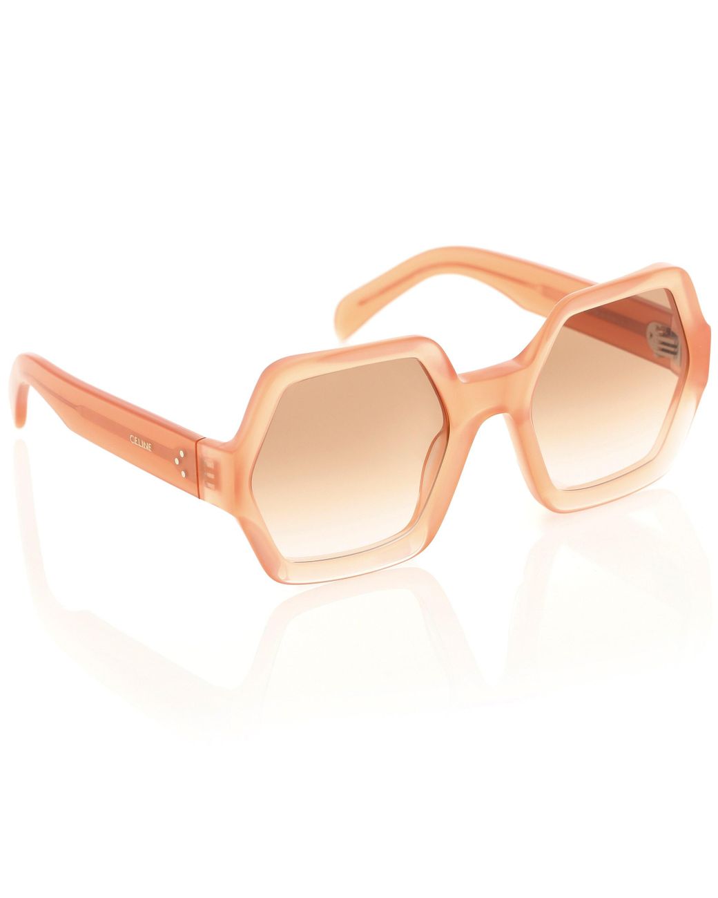 CELINE Acetate Octagon Polarized Sunglasses CL401311 Pink 847202 |  FASHIONPHILE