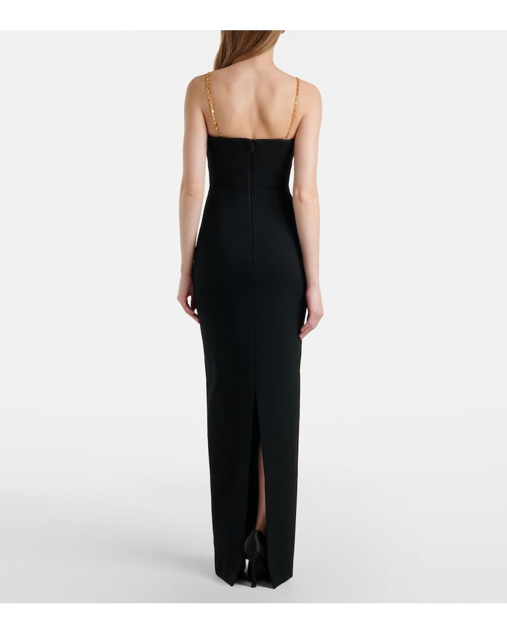 Rachel Gilbert Black Riccardo Embellished Gown