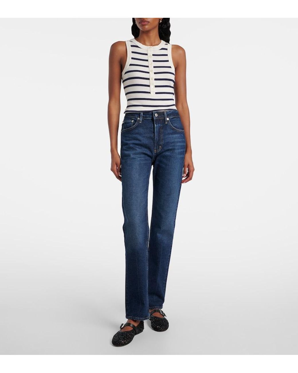 Citizens of Humanity Blue Zurie Straight Jeans