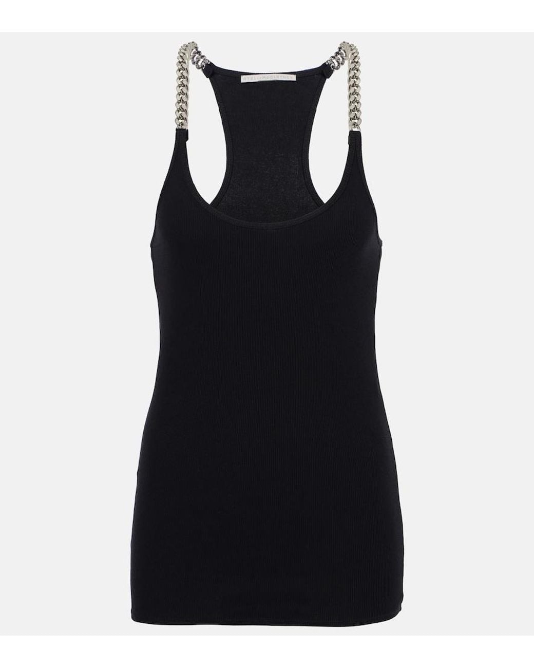 Stella McCartney Black Cotton-Blend Tank Top