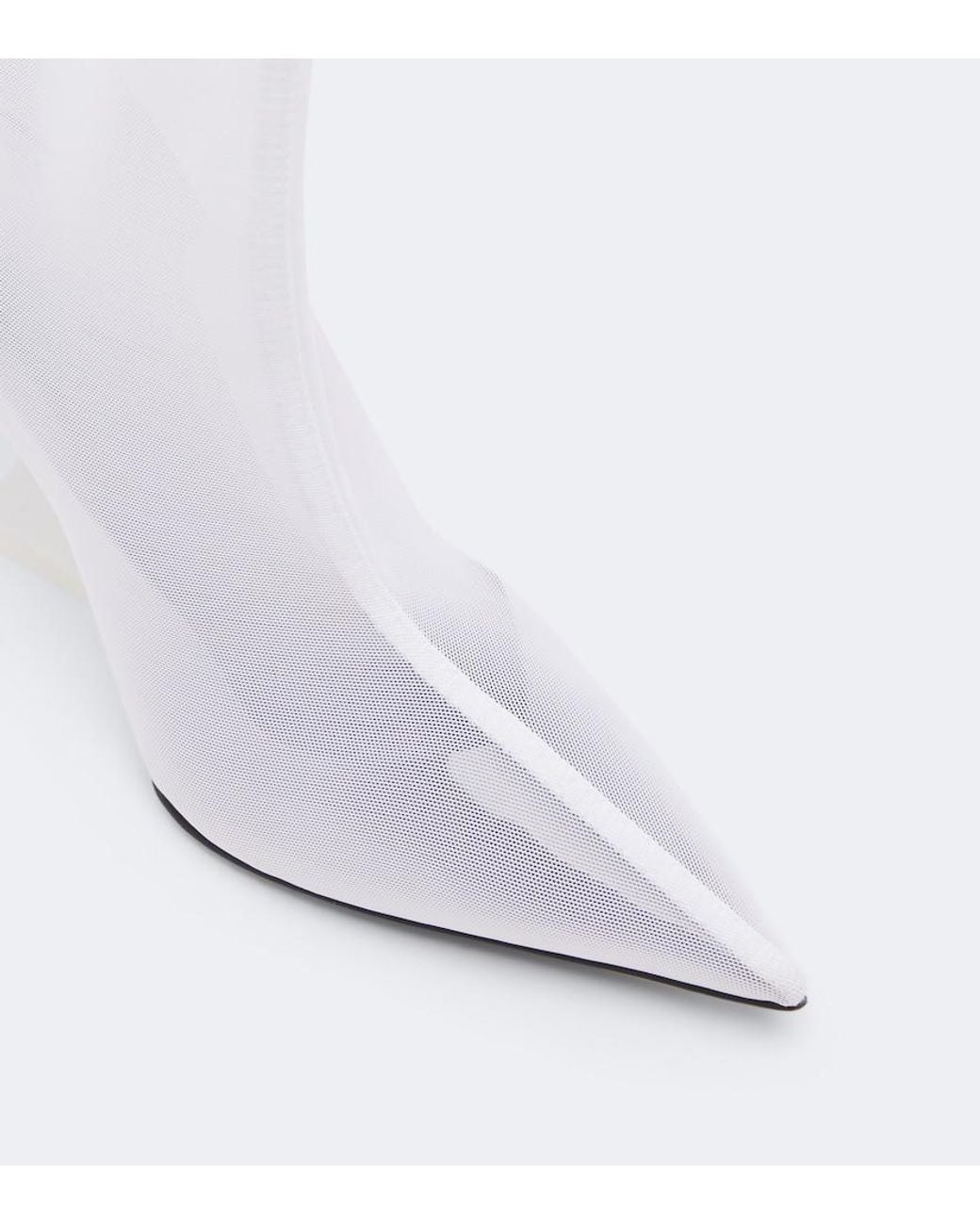 The Attico White Cheope Mesh Over-The-Knee Boots