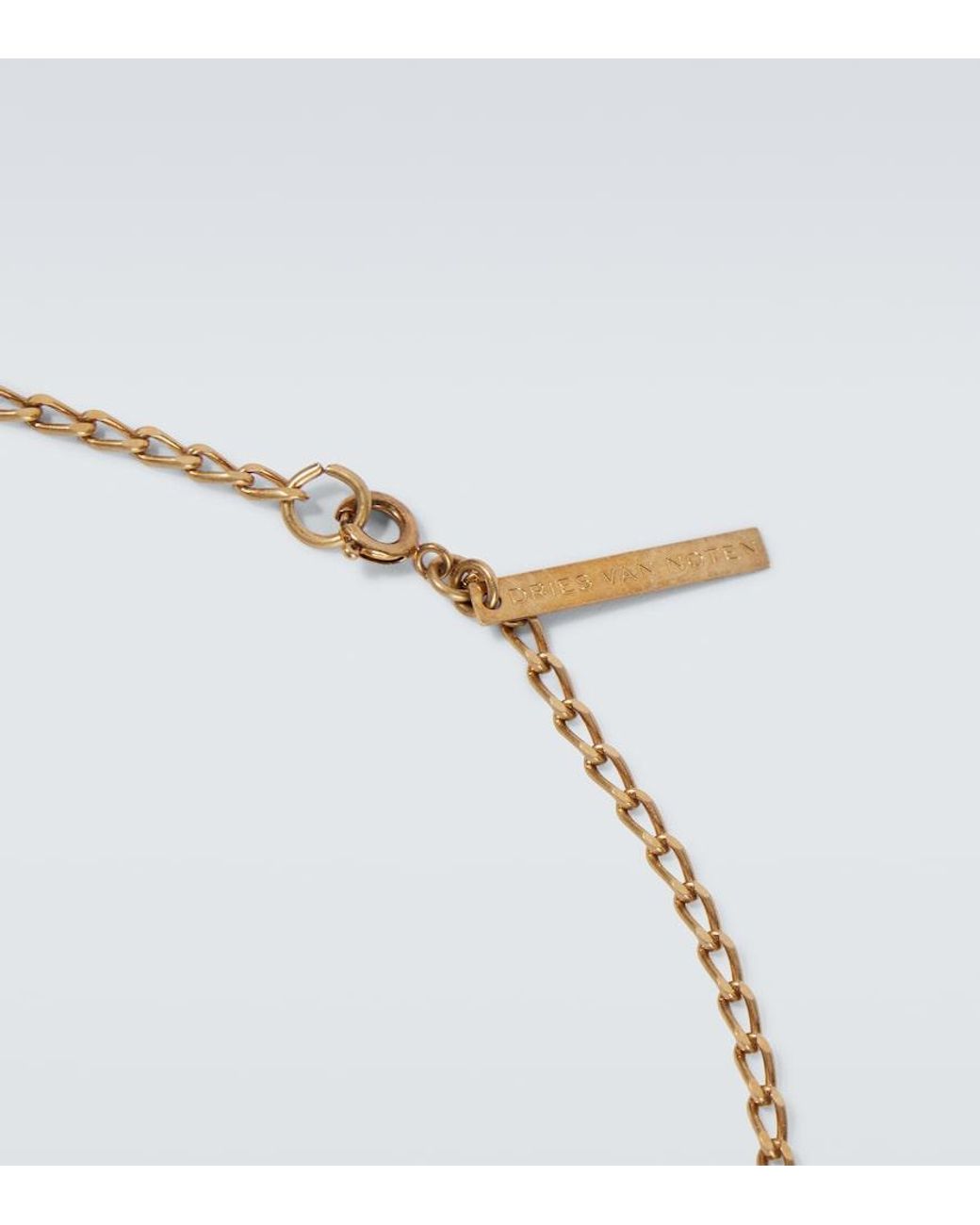 Dries Van Noten Blue Plated Pendant Necklace for men