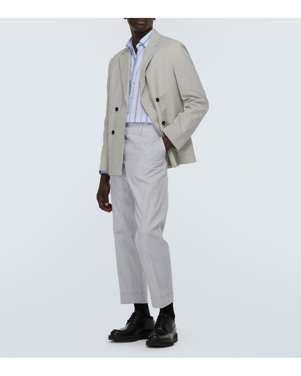 Dries Van Noten Gray Philip Cotton Chinos for men