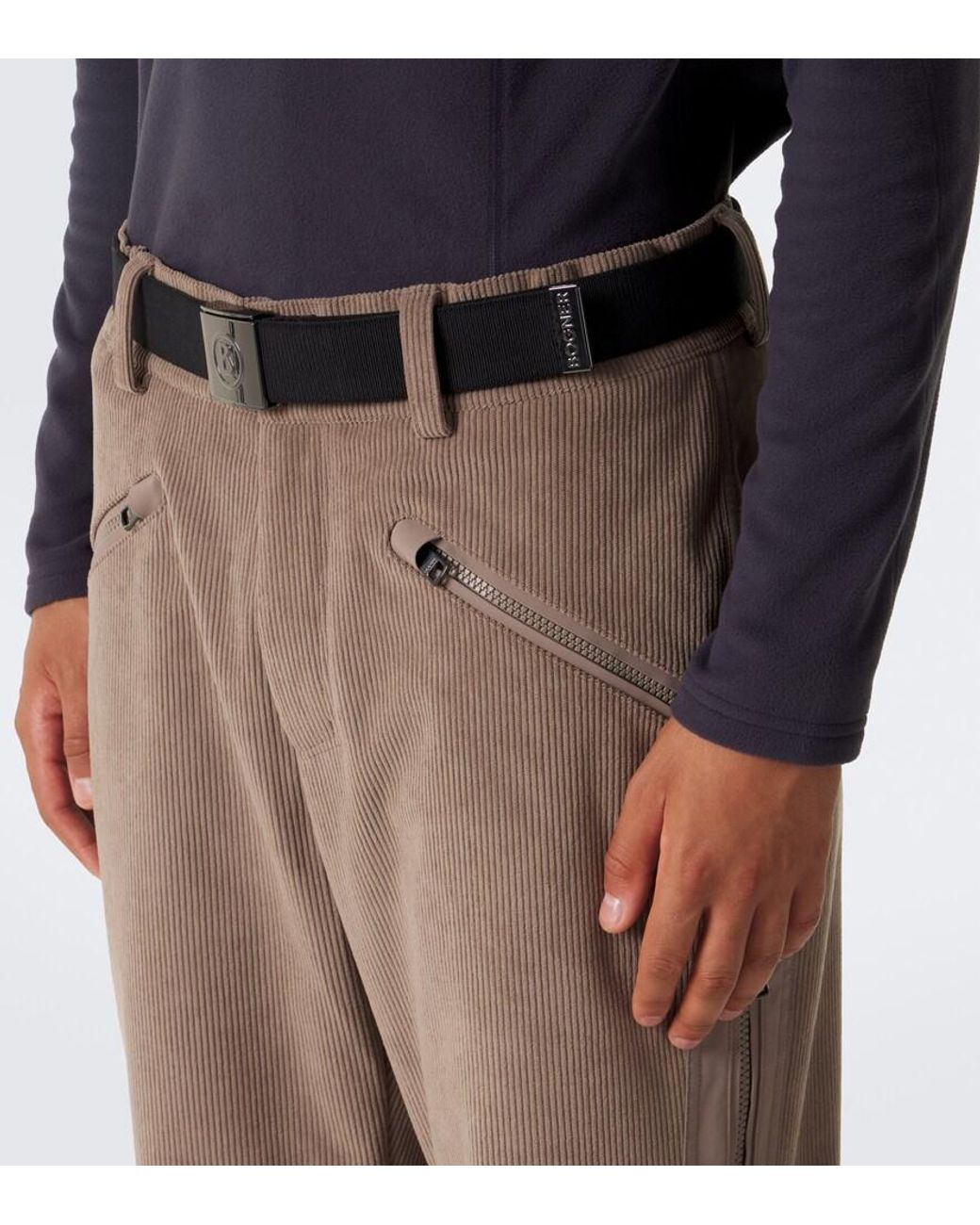 Bogner Brown Corven Belted Corduroy Ski Pants for men