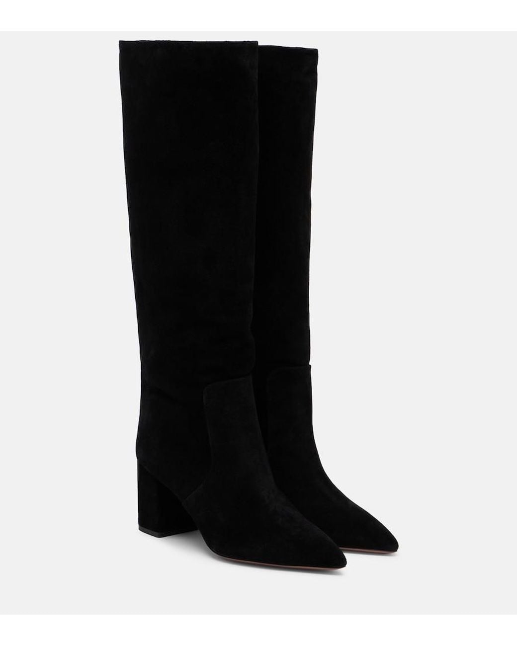 Paris Texas Black Anja Suede Knee-High Boots