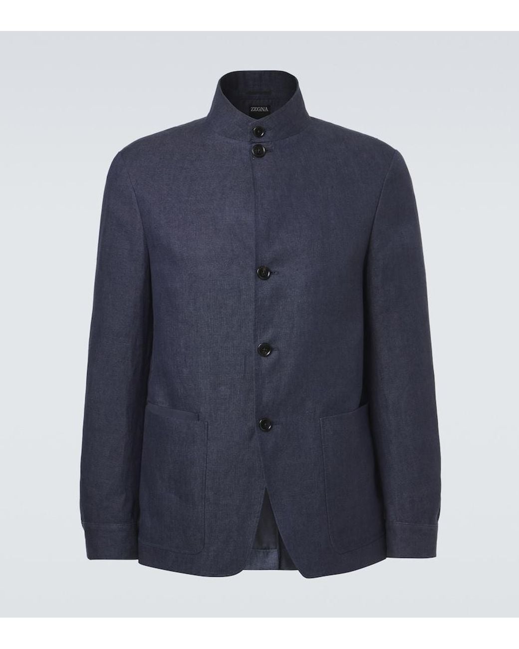 Zegna Blue Il Conte Linen Jacket for men