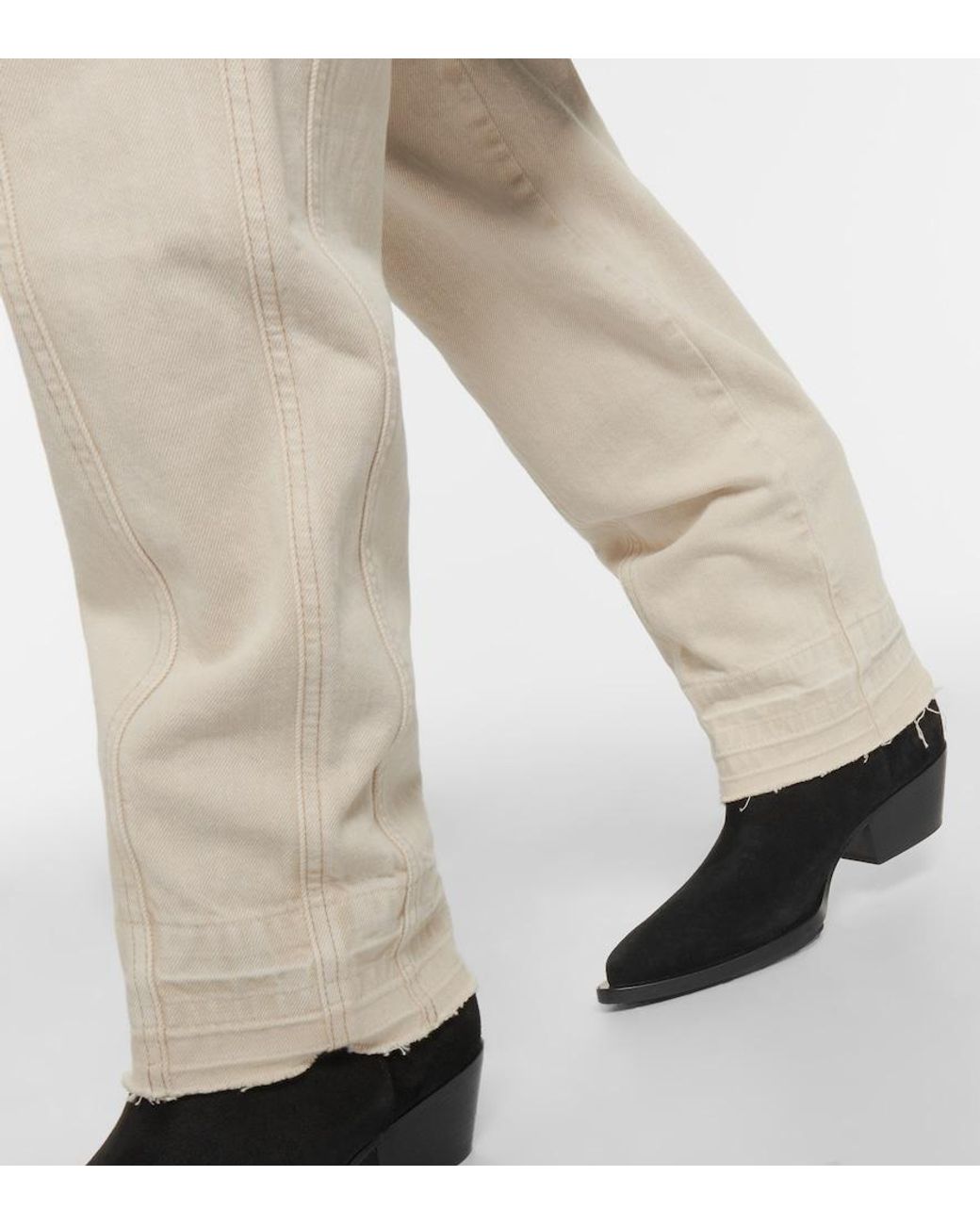 Isabel Marant Gray Vayoneo Cargo Straight Jeans