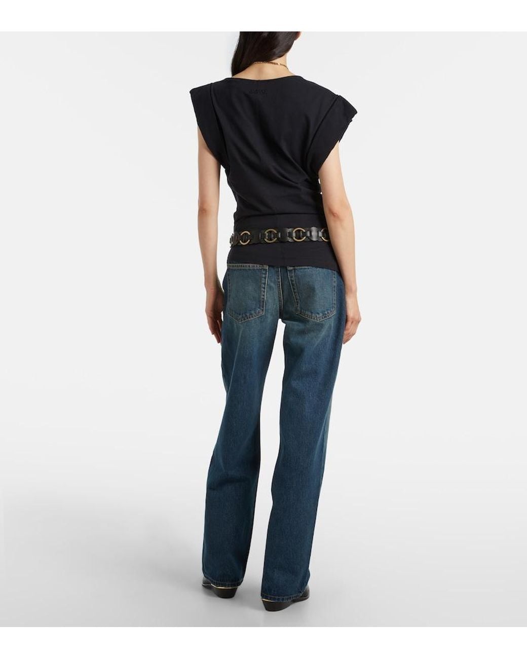 Isabel Marant Blue Dromie Mid-Rise Straight Jeans