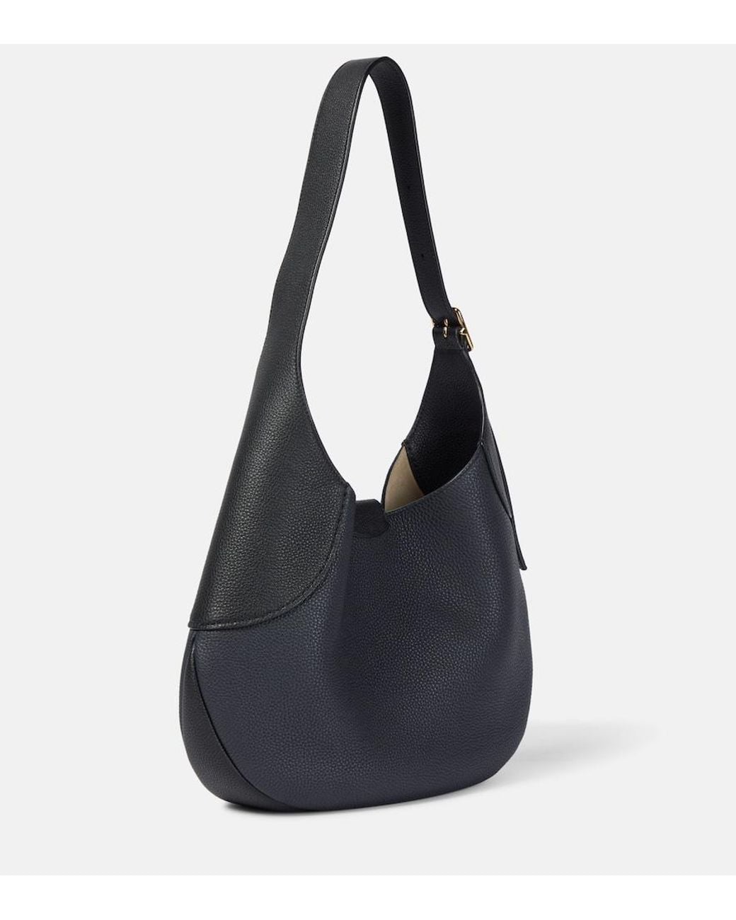 Loro Piana Blue Bobbin Medium Leather Shoulder Bag