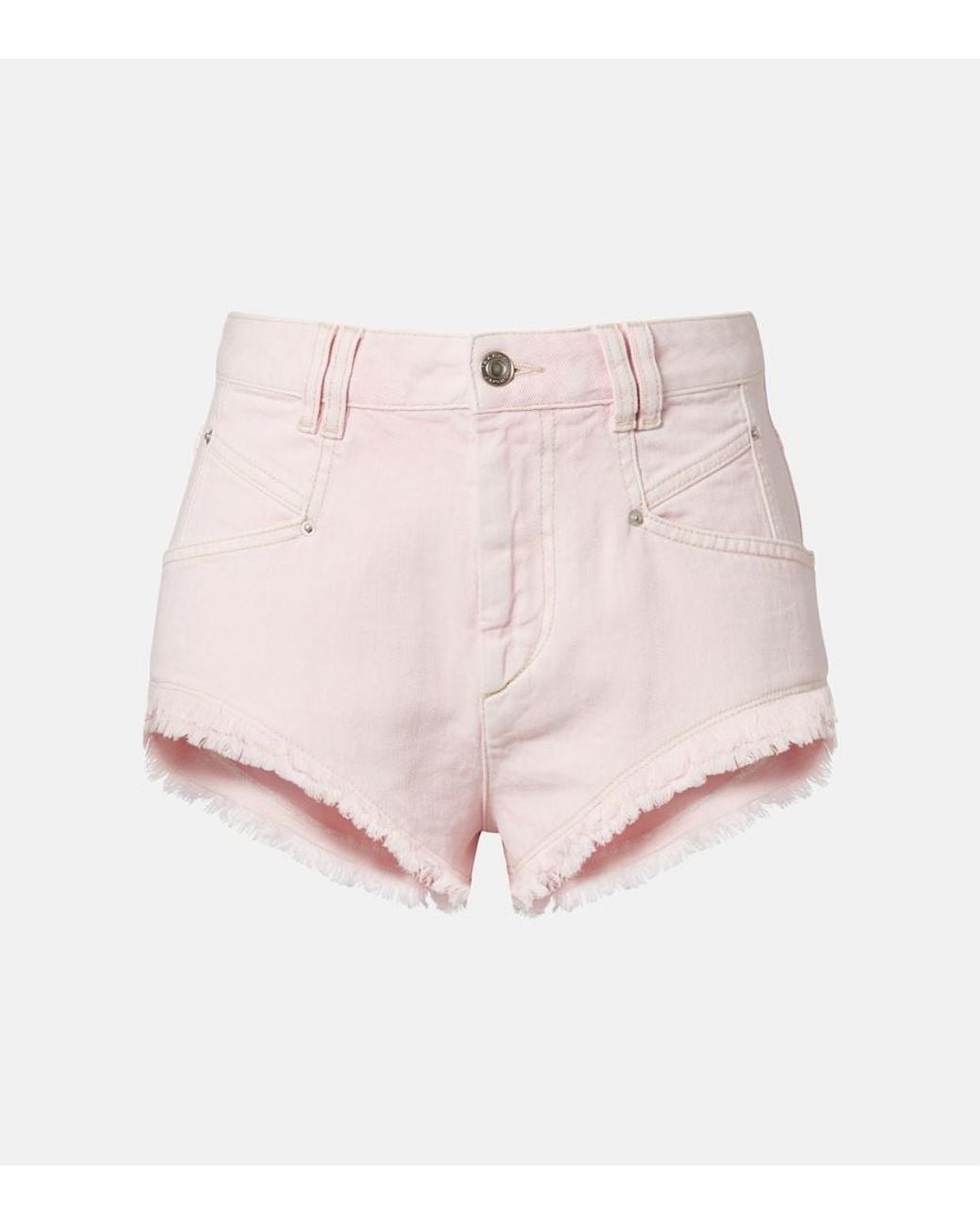 Isabel Marant Pink Eneidala Denim Shorts