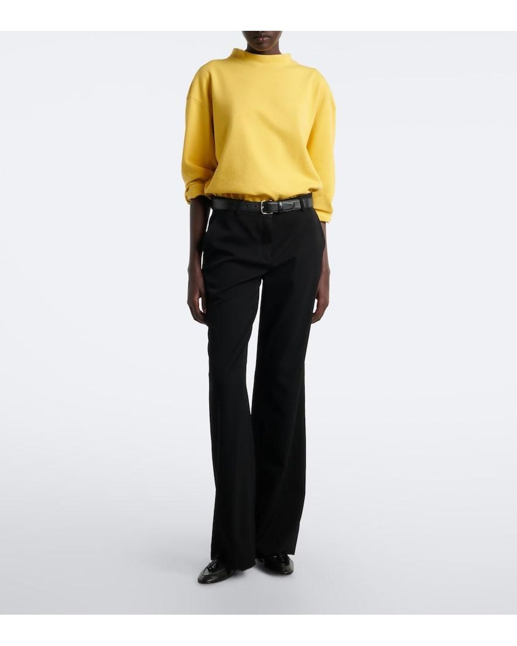 The Row Yellow Kate Cotton-Blend Jersey Sweatshirt