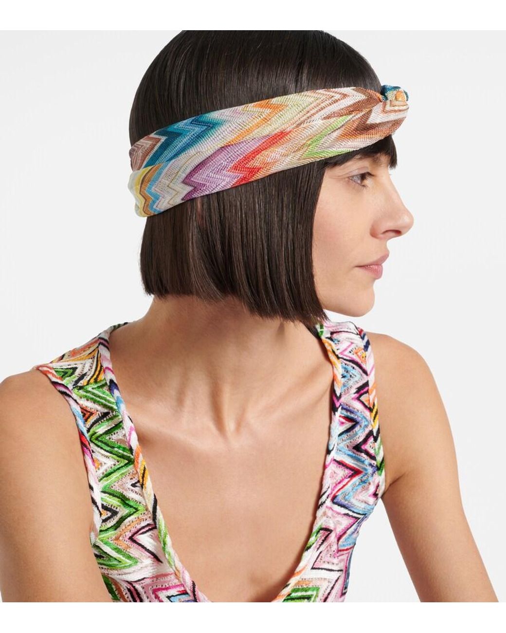 Missoni Blue Zigzag Headband