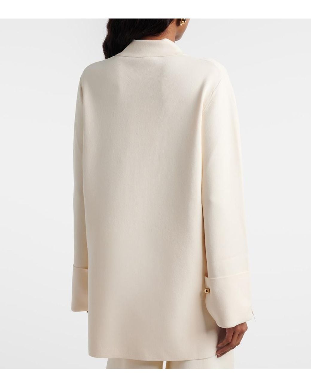 Max Mara White Jersey Top