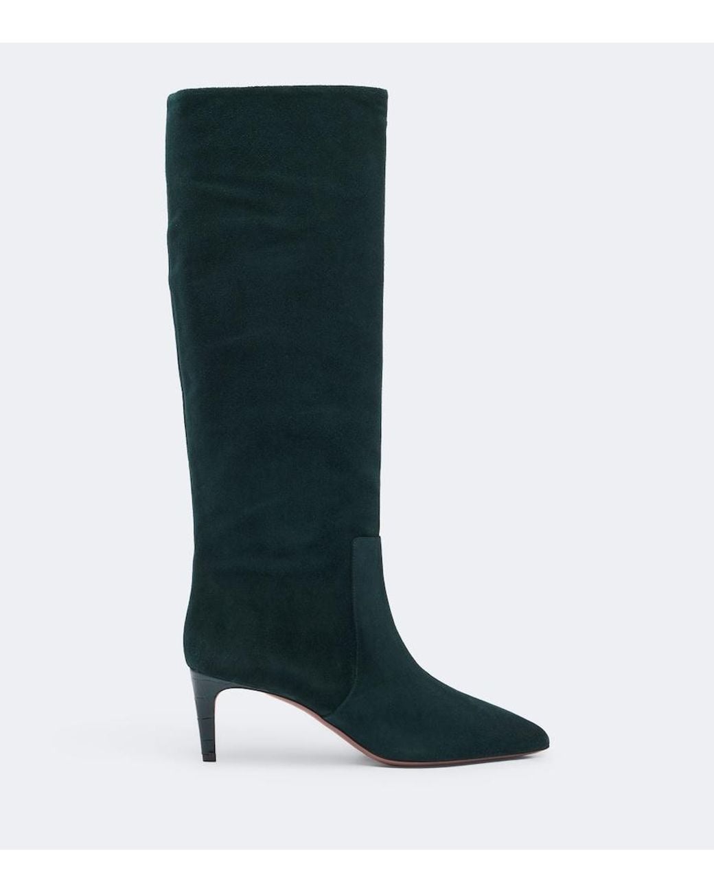Paris Texas Blue Stiletto Suede Knee-High Boots