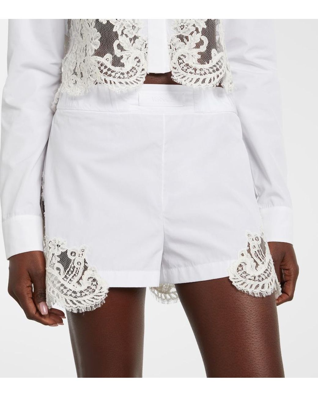 Versace White Denim Shorts