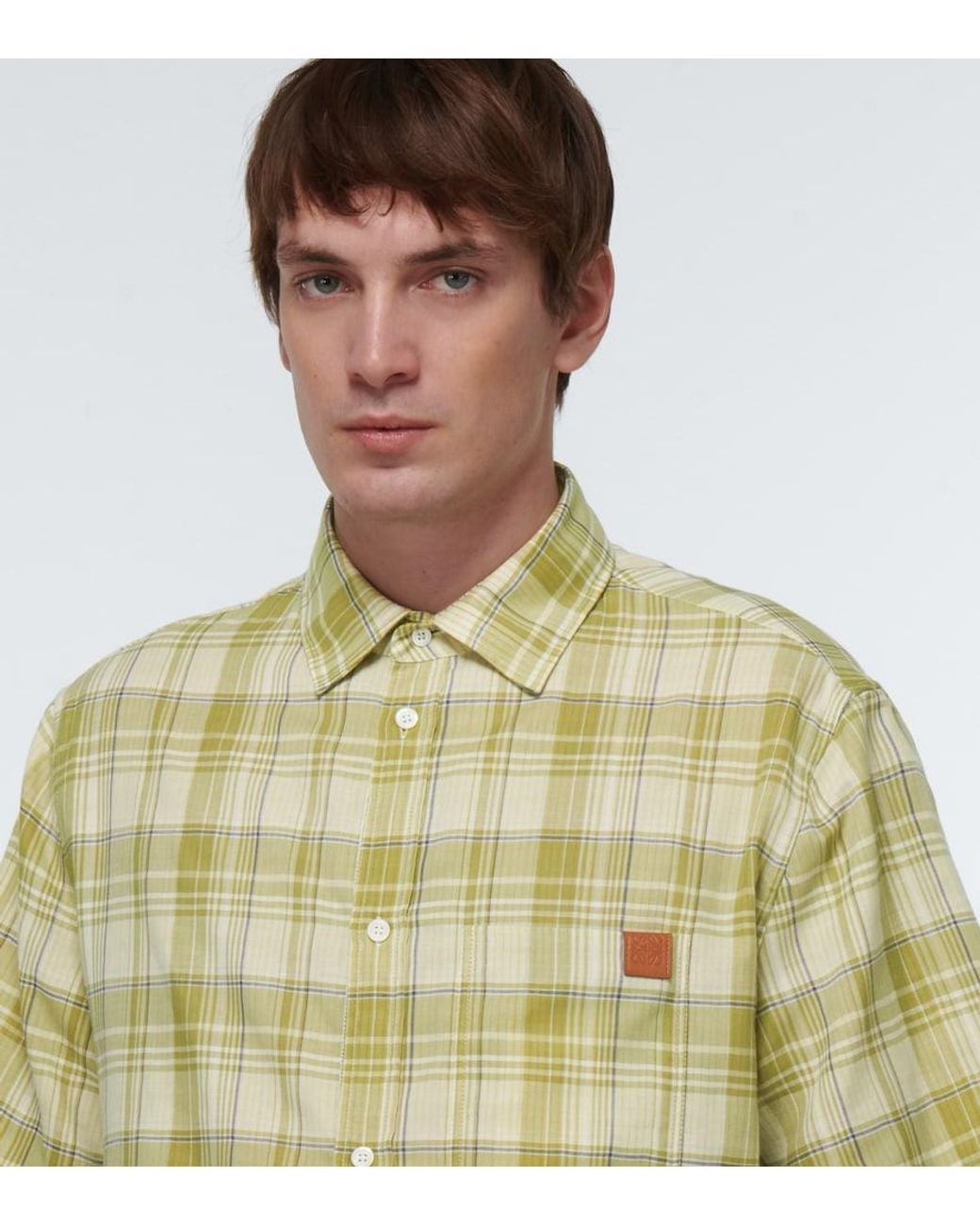 Loewe Metallic Checked Gauze Shirt for men